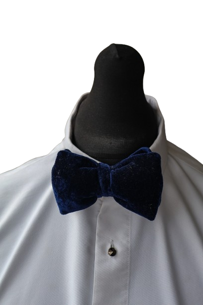 Blue Velvet Bow Tie
