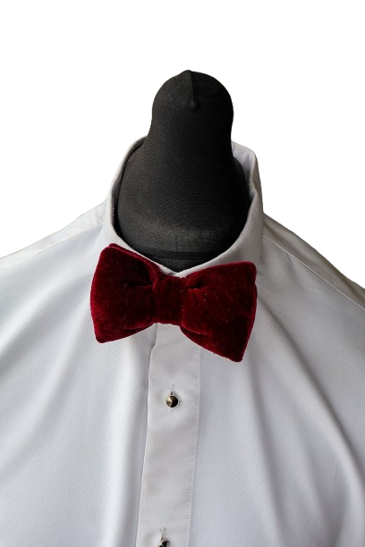 Burgundy Velvet Bow Tie