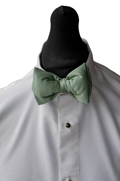 Green Satin Bow Tie