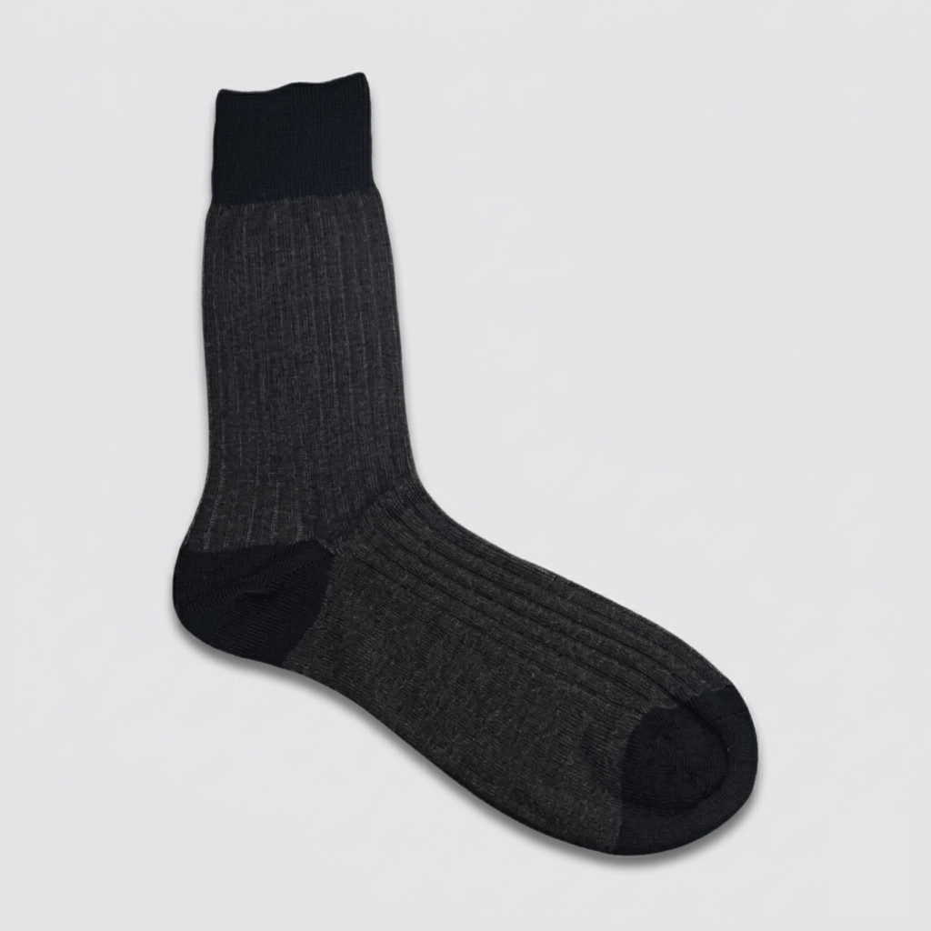Charcoal gray & solid black men's socks
