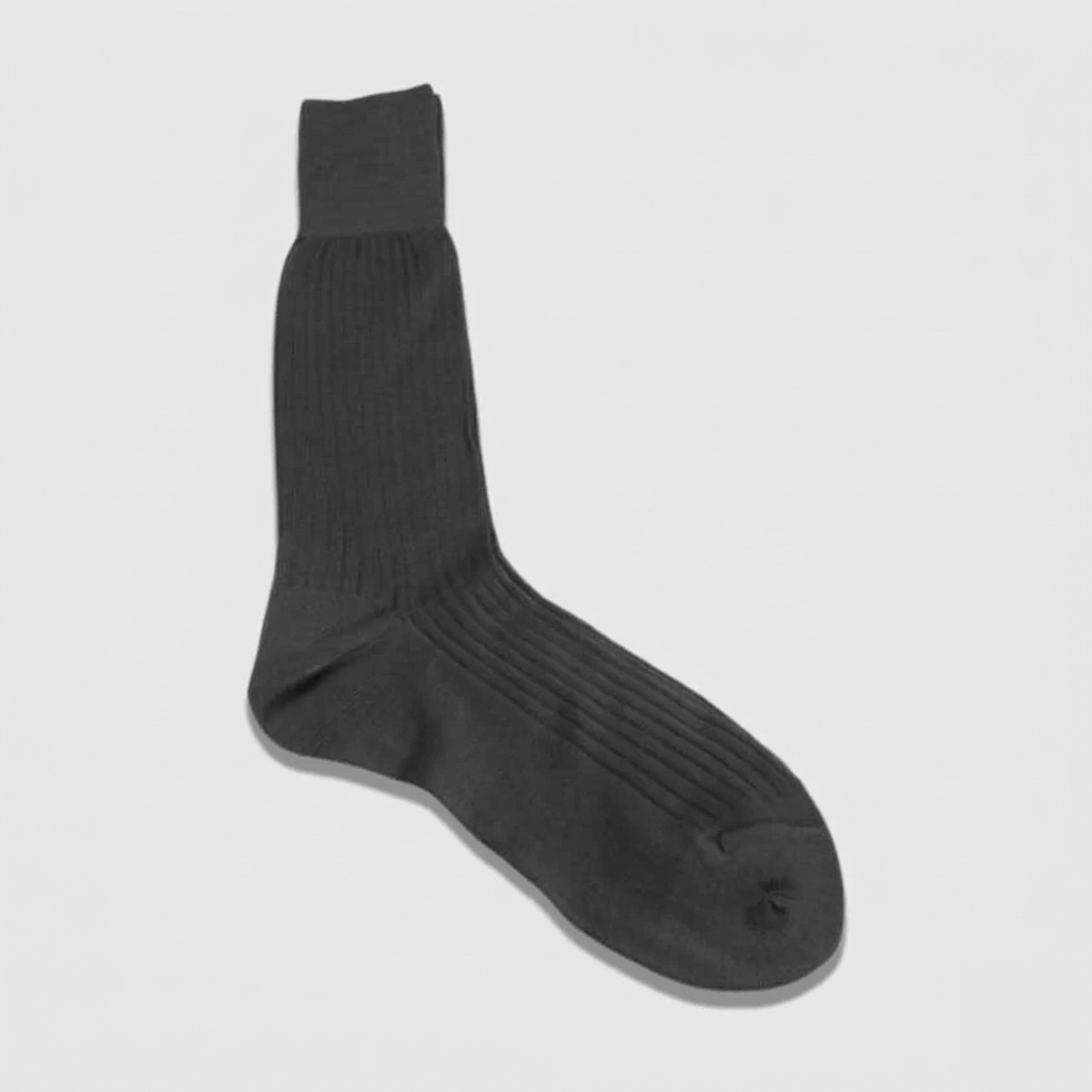 Dark charcoal gray men's socks
