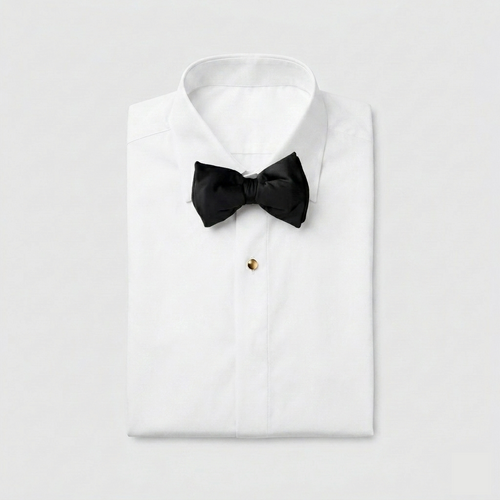 Black Satin Bow Tie