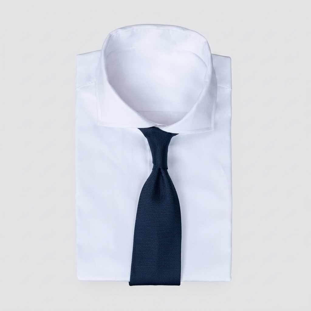 Navy blue men's necktie