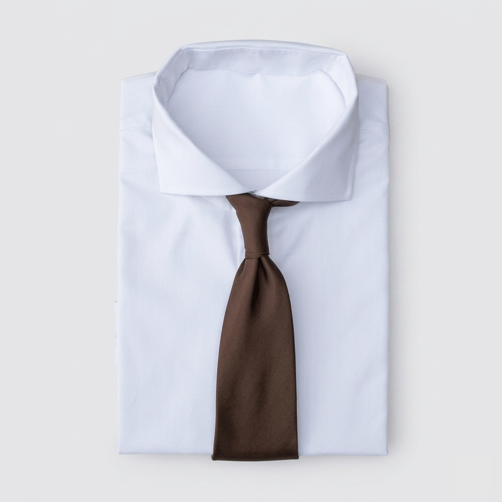 Rich chocolate brown men's necktie