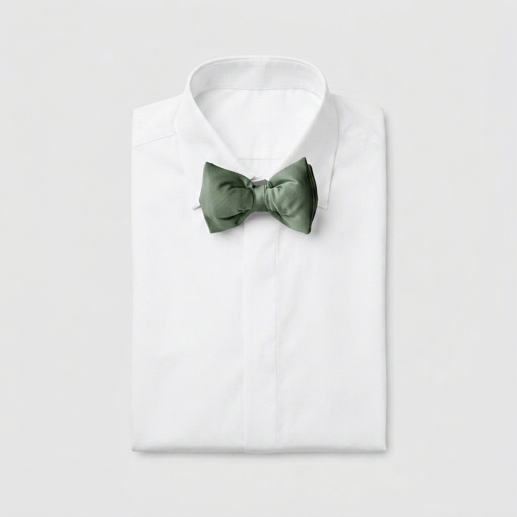 Green Satin Bow Tie