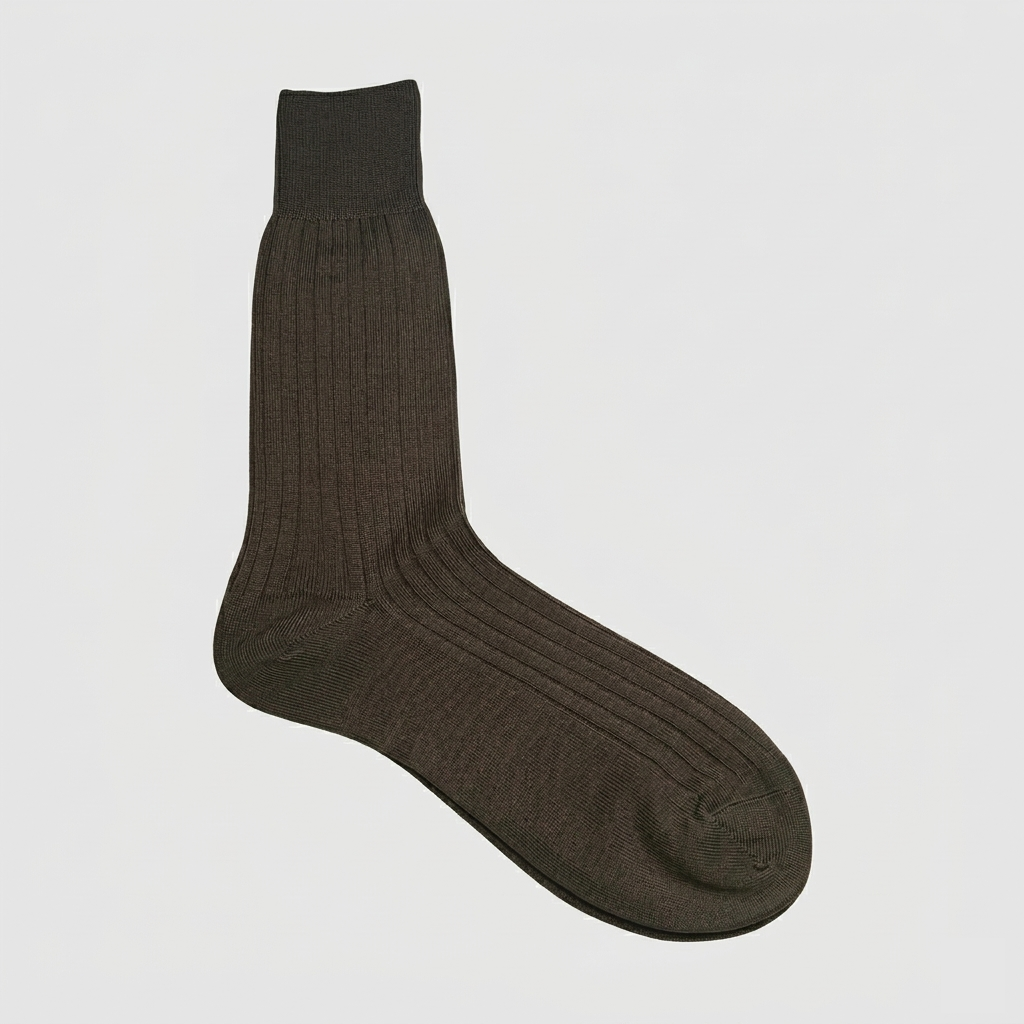 Deep chocolate brown men's socks