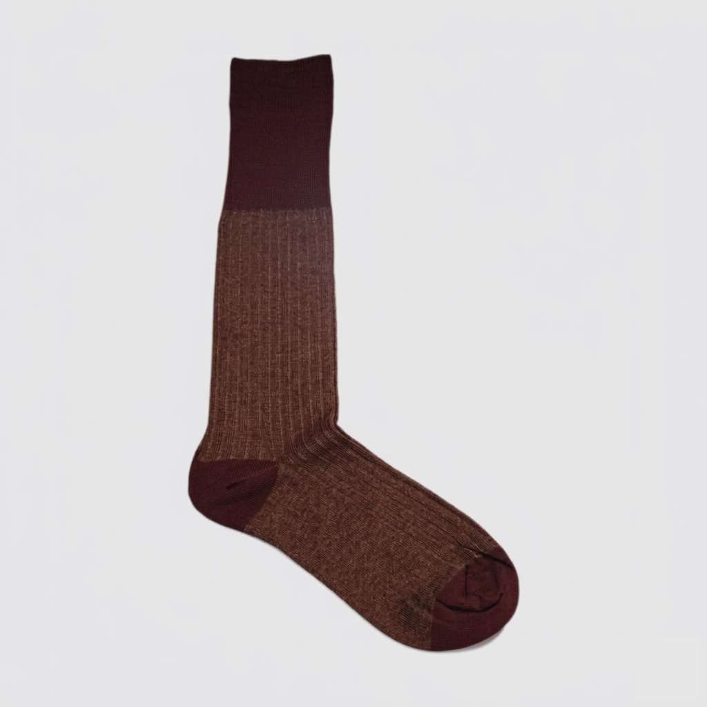 ‎Burgundy/Deep reddish-brown men's socks