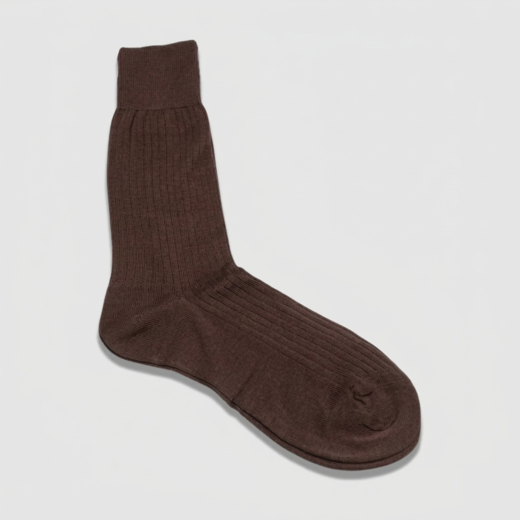 Chocolate brown men's socks
