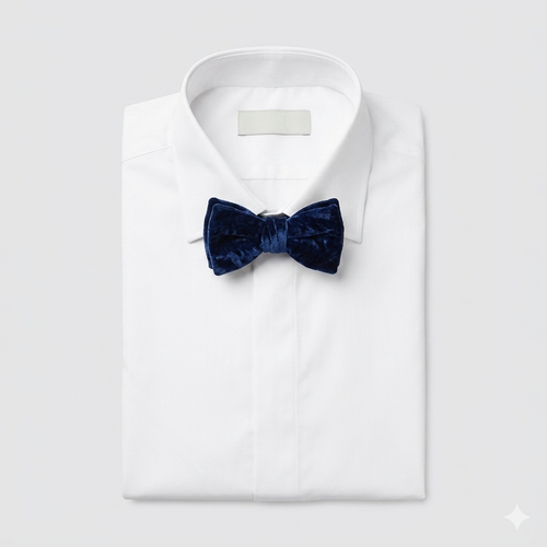 Blue Velvet Bow Tie