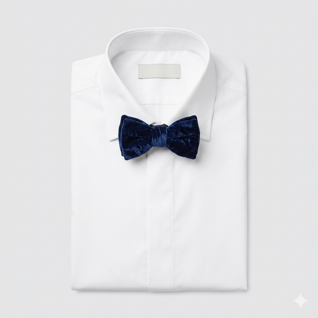 🎁 Blue Velvet Bow Tie (100% off)