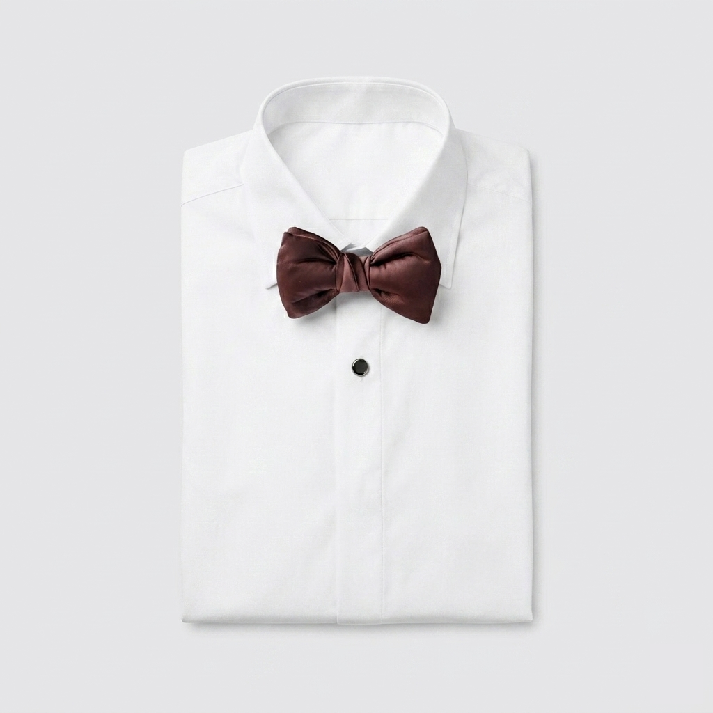 Brown Satin Bow Tie