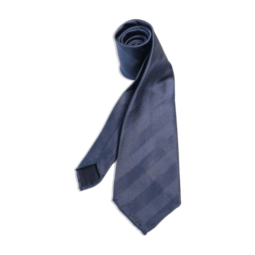 🎁 Steel blue men's necktie with diagonal stripes (100% off)